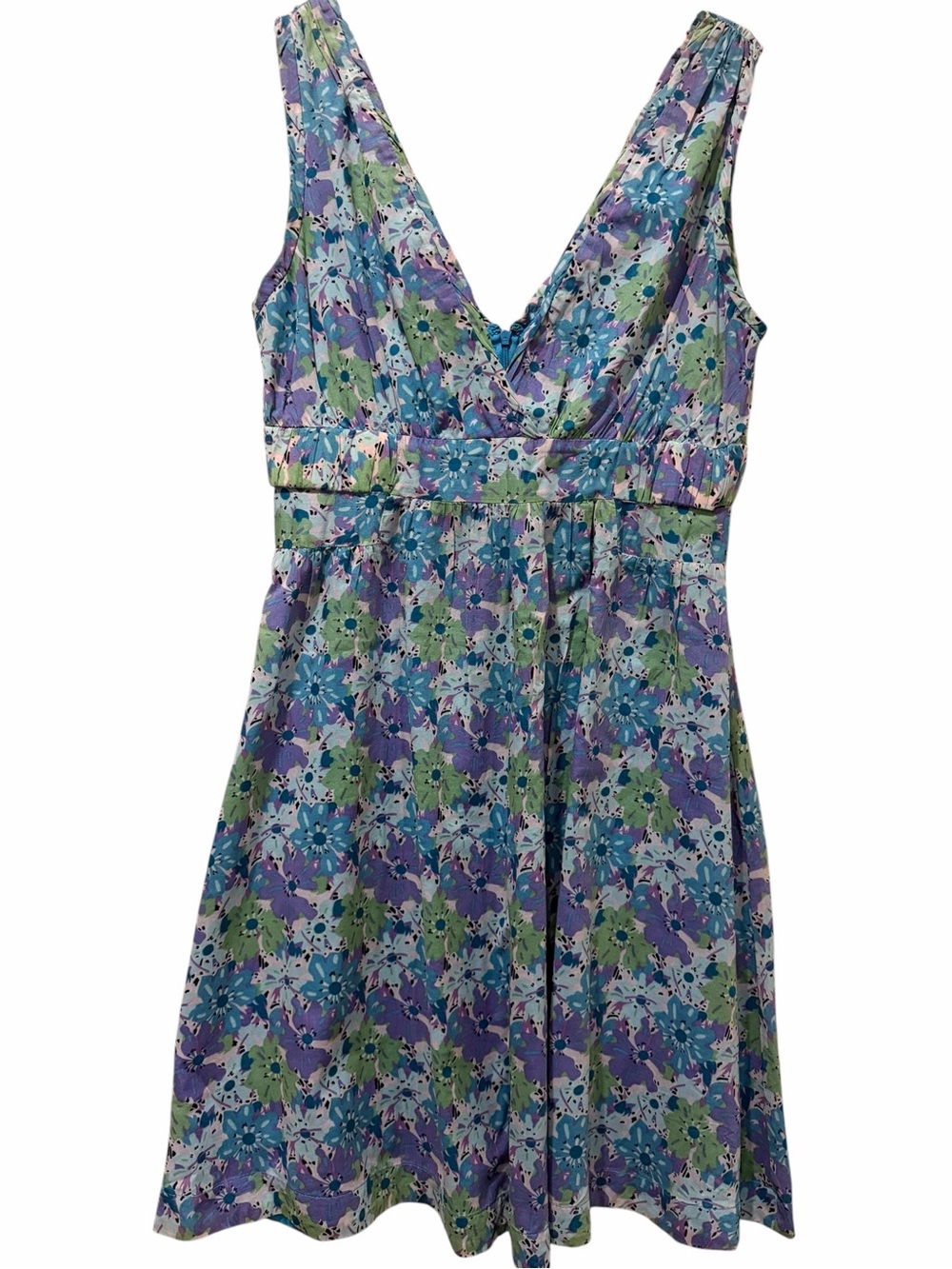 Marc by Marc Jacob’s 6 Aruba Blue Purple Floral Sleeveless Dress Summer B13